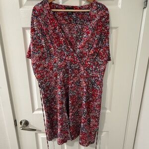 City Chic Red Floral Wrap Dress